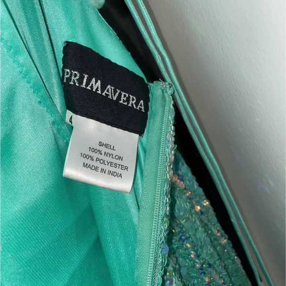 Primavera Couture Formal Sequins dress w/matching earrings - Picture 4 of 5